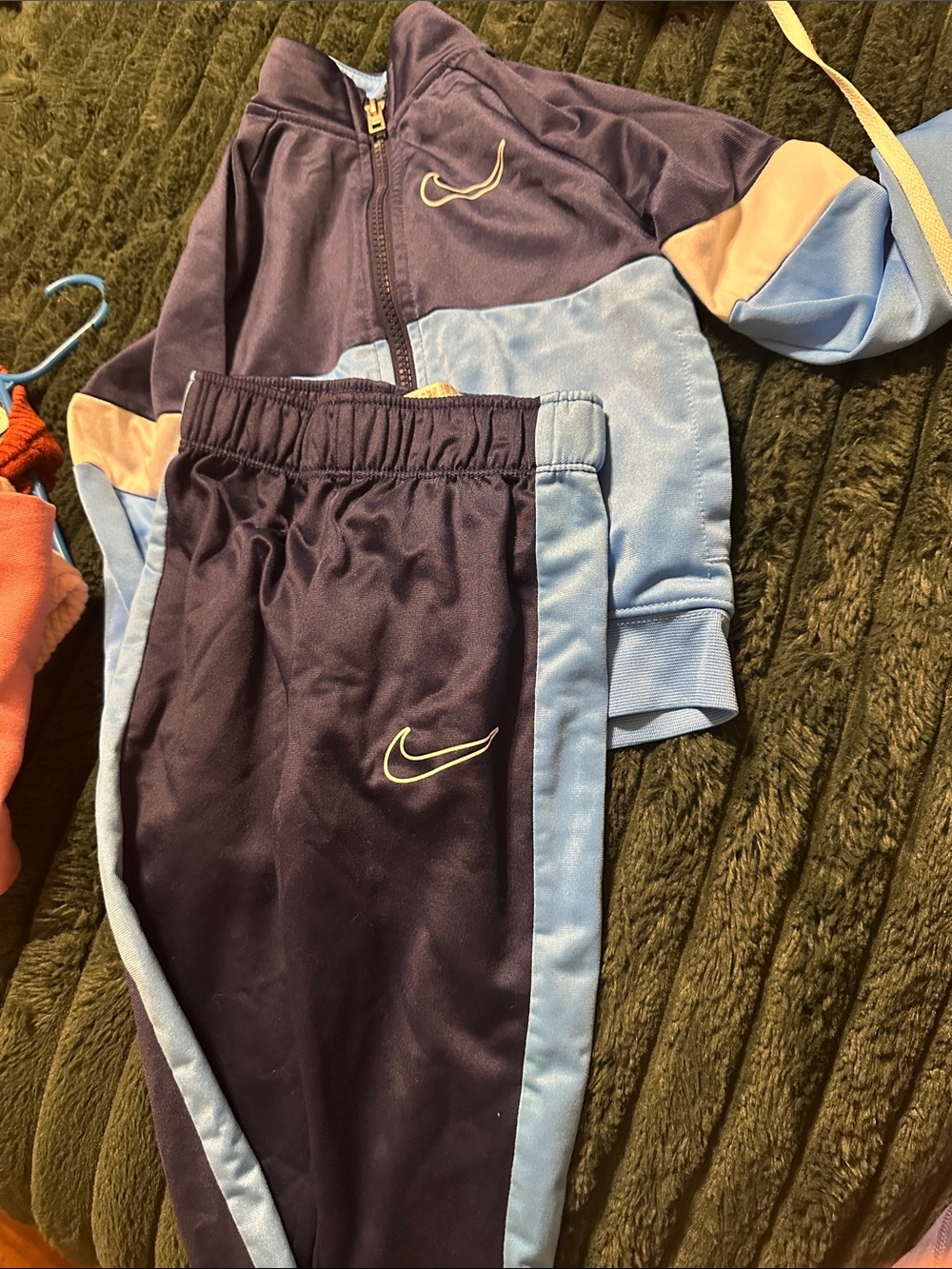 Nike Kids Two-Tone Navy, Light Blue & Peach Track Set